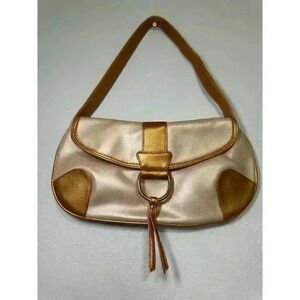 Elizabeth Arden Metallic Gold Shoulder Bag Hobo Purse‎